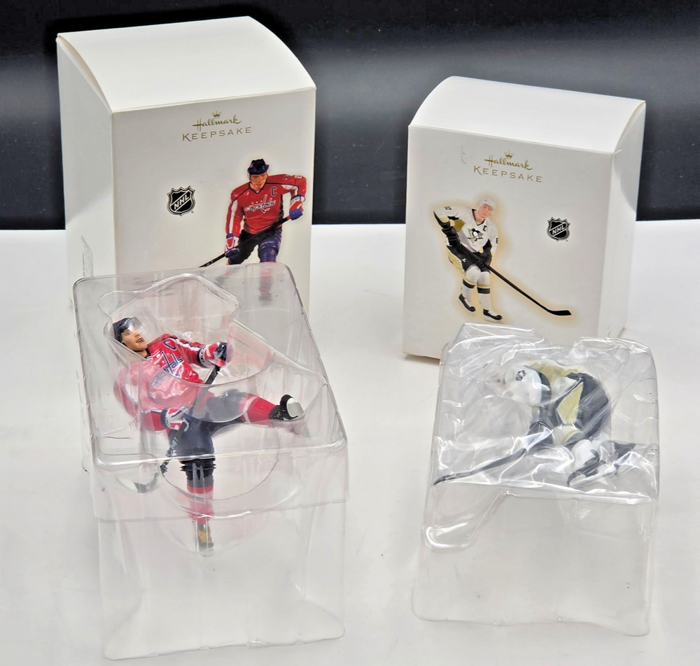Hallmark Keepsake NHL Ornaments 2011 Alex Ovechkin 2009 Sidney Crosby in Box